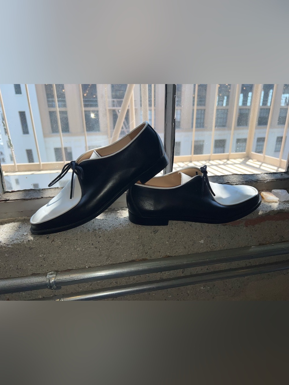 Manolo Blahnik Black and White Oxford